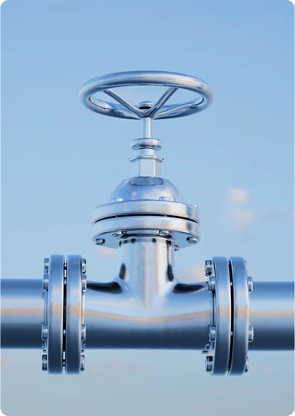 gas pipe with valve