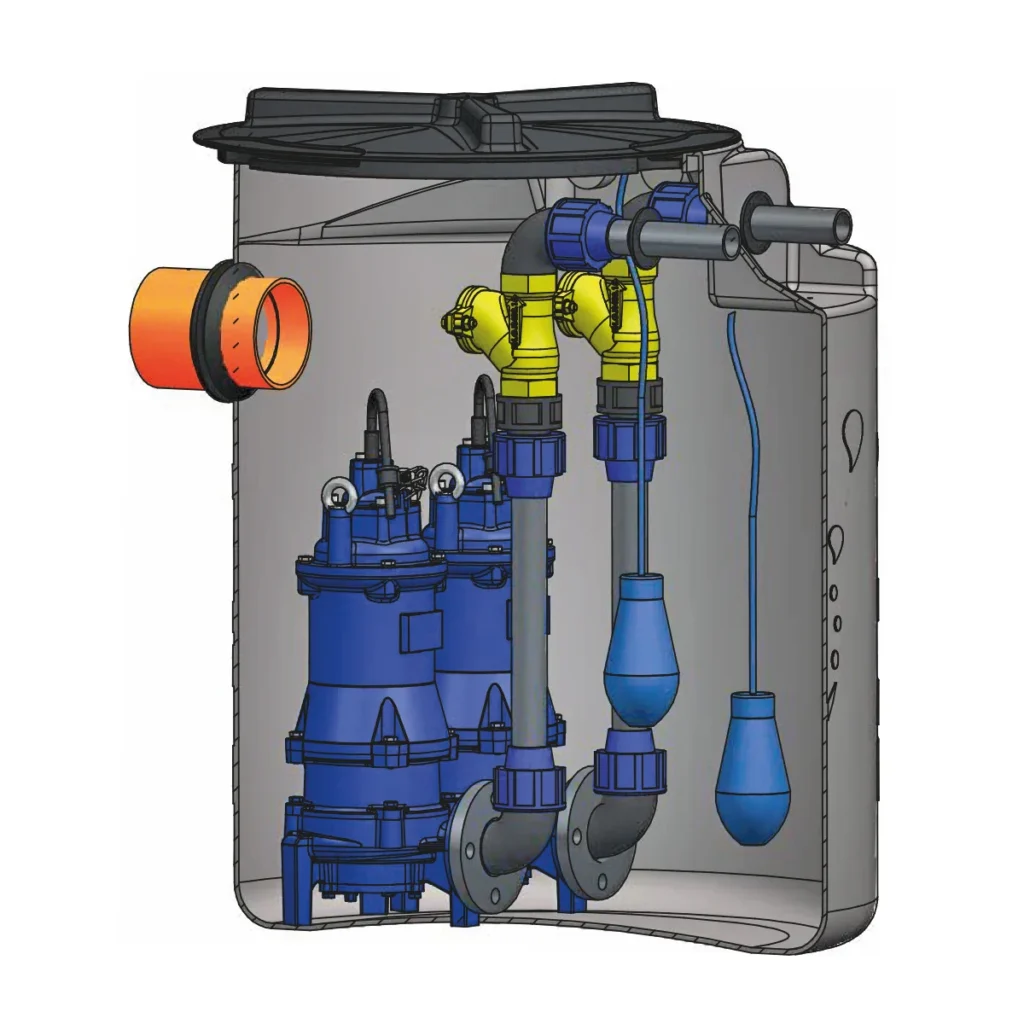 Speroni DRAINBOX 400-ECOTRI 200 – Polietilenski tank sa dve pumpe sa seckalicom