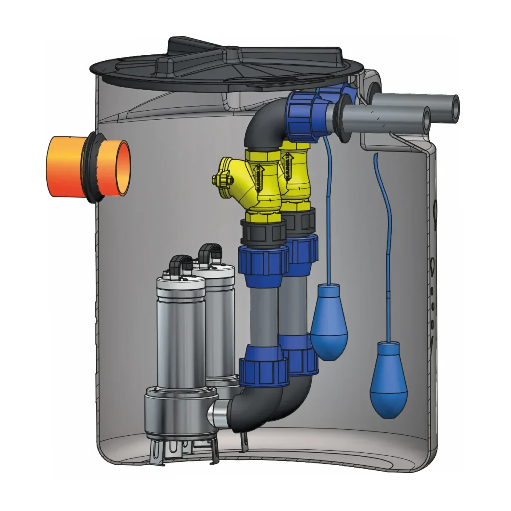 Speroni DRAINBOX 400 – SXS 2000 – pumpna stanica sa dve pumpe od inox-a u PE rezervoaru od 400 l